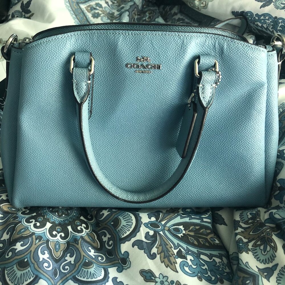 LIKE NEW Coach Crossbody/Satchel - Dusty blue